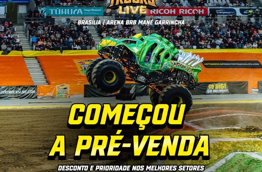 Pré-venda do Hot Wheels Monster Trucks Live é aberta com desconto e prioridade em Brasília