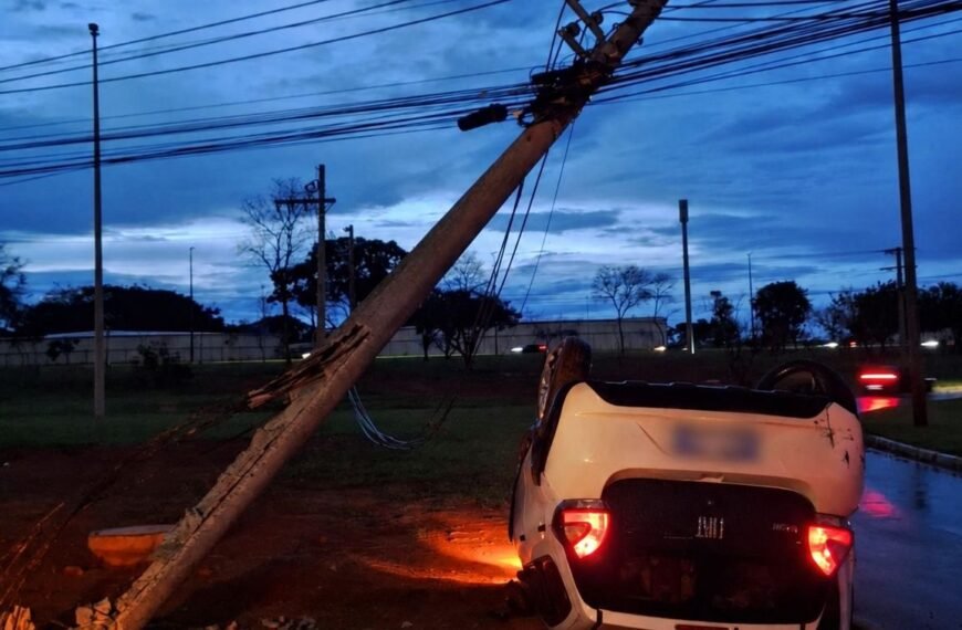 Maio Amarelo: Mais de 125 mil brasilienses tiveram o fornecimento de energia interrompido por causa de colisões de veículos em postes